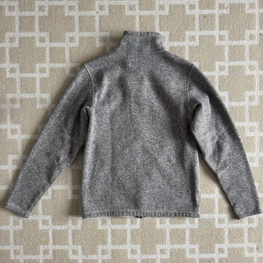 The North Face Sweater Fleece Full Zip Jacket Outdoor Hiking Heathered Brown S
